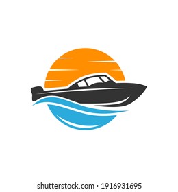 modern fast ship logo design