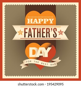 Modern father's day card design. Vector illustration.