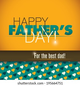 Modern father's day card. Vector illustration.