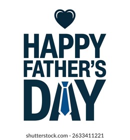 Modern Father's Day typography with heart and tie – perfect for greeting cards and prints.







