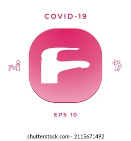 Modern Faucet icon, elements for your design