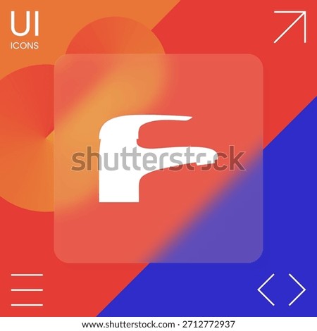 Modern Faucet icon, elements for your design