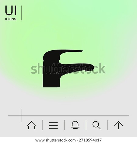 Modern Faucet icon, elements for your design