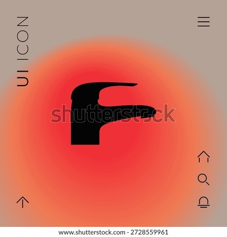 Modern Faucet icon, elements for your design