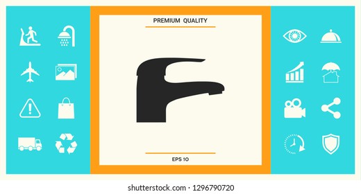 Modern Faucet icon. Graphic elements for your design