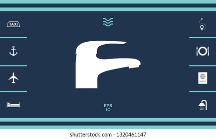 Modern Faucet icon. Graphic elements for your design