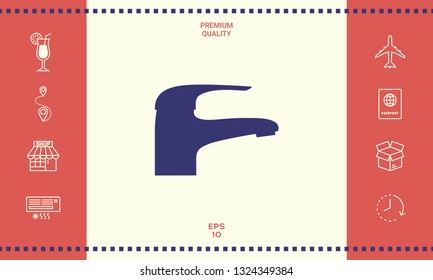 Modern Faucet icon. Graphic elements for your design