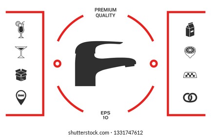 Modern Faucet icon. Graphic elements for your design