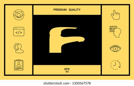 Modern Faucet icon. Graphic elements for your design