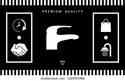 Modern Faucet icon. Graphic elements for your design