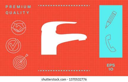 Modern Faucet icon. Graphic elements for your design