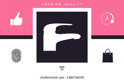 Modern Faucet icon. Graphic elements for your design