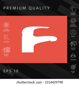 Modern Faucet icon. Graphic elements for your design