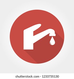 Modern Faucet vector icon.