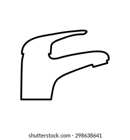 Modern Faucet vector icon.