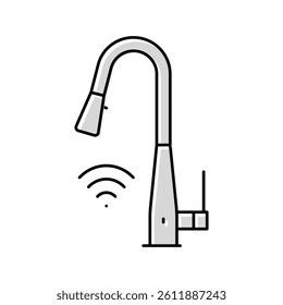 modern faucet water color icon vector. modern faucet water sign. isolated symbol illustration
