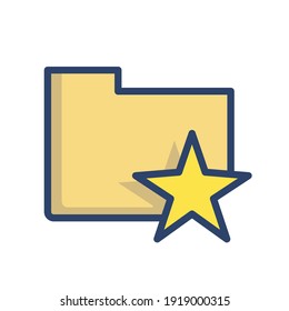 emblema de icono de carpeta favorita moderna