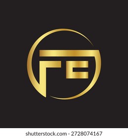 Design moderno do logotipo da letra FE