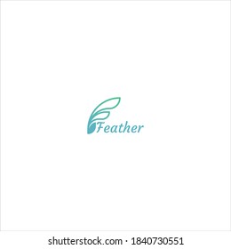 modern feather logo design template