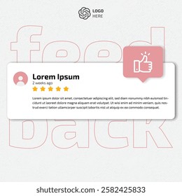 Modern feedback template design with clean layout, user-friendly format, and professional look.