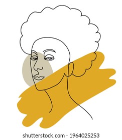 modern female portrait design template for t-shirt, poster, design, print, wall art