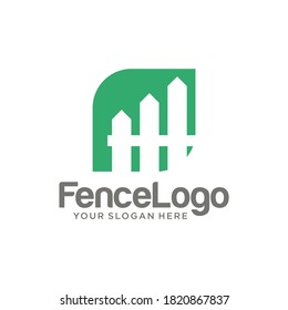 Modern Fence logo design Vector template