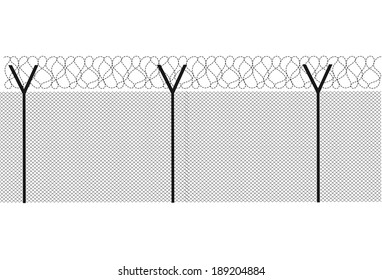 Modern fence on a white background vector