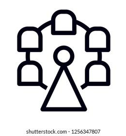 Modern ferris wheel  icon