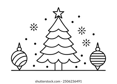 A modern and festive Merry Christmas decorative background design vector, perfect for holiday greetings, seasonal decor, and digital artwork. Ideal for creating stylish Christmas-themed projects.