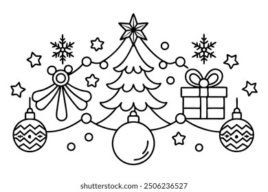 A modern and festive Merry Christmas decorative background design vector, perfect for holiday greetings, seasonal decor, and digital artwork. Ideal for creating stylish Christmas-themed projects.