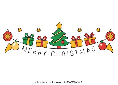 A modern and festive Merry Christmas decorative background design vector, perfect for holiday greetings, seasonal decor, and digital artwork. Ideal for creating stylish Christmas-themed projects.
