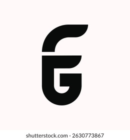 Modern Fg or Gf Monogram Logo Design