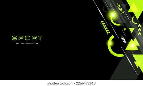 Modern fierce and dynamic background. sports concept. shining green color. combination of abstract shapes. for banners celebrating national sports day, with the concept of synergy sports