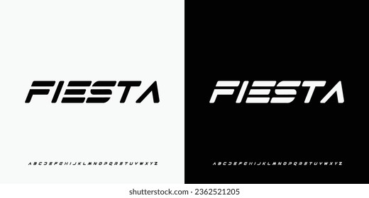 Modern Fiesta Simple Clean Sans Serif Font Alphabet Typeface Typography