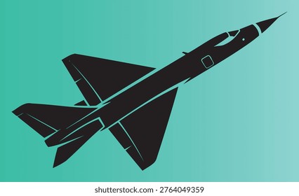 Modern fighter jet flying in dynamic upward motion