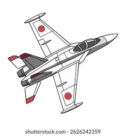 Modern fighter jet vector illustration