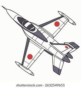 Modern fighter jet vector illustration