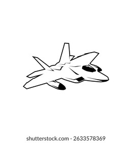 Ilustración vectorial de aviones de combate modernos