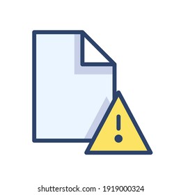 Modern file error icon emblem