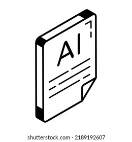 Modern file format line icon download