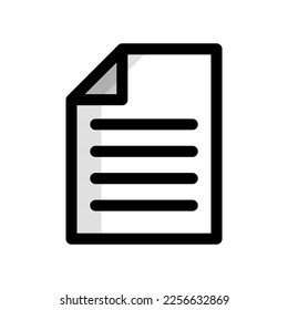 Icono de archivo moderno con diseño plano. Icono de datos. Documento. Vector.