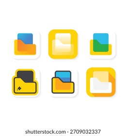 Modern file management app logo with clean folder visuals.