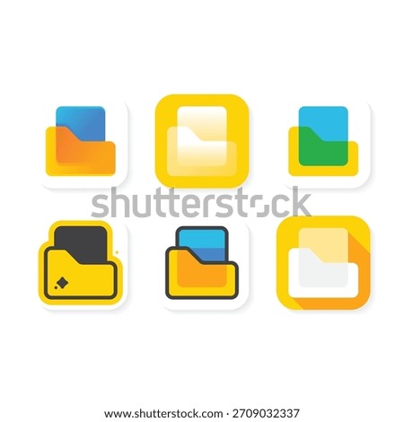 Modern file management app logo with clean folder visuals.