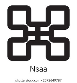 Modern filled style icon of nsaa symbol 