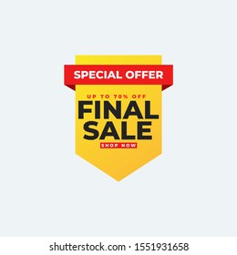 modern final sale label tag template vektor 