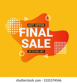 modern final sale template vektor, secial offer vektor, sale label vektor
