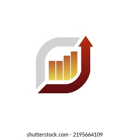 Modern Finance Graphic Upper Economical Accounting logo