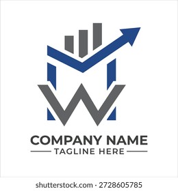 Modernes Logo-Design für Finanzdiagramme und Pfeile