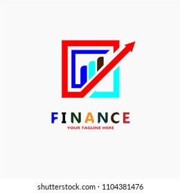 Modern Financial logo, creative vector logo for business finance, office financial , progress, arrows, profit, elements, illustration -vector