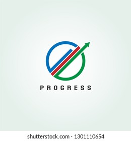 Modern Financial logo, creative vector logo for business, office financial icon , progress, arrows, profit, emblem,illustration element